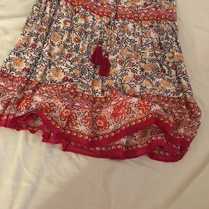 Delightful Indian Skirt with Tassel Belt